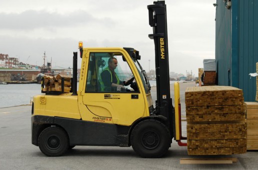 Preparing forklift operations for ice and snow