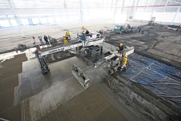 Laser-Screed-floor-construction