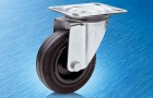 Rubber wheeled castors from Elesa